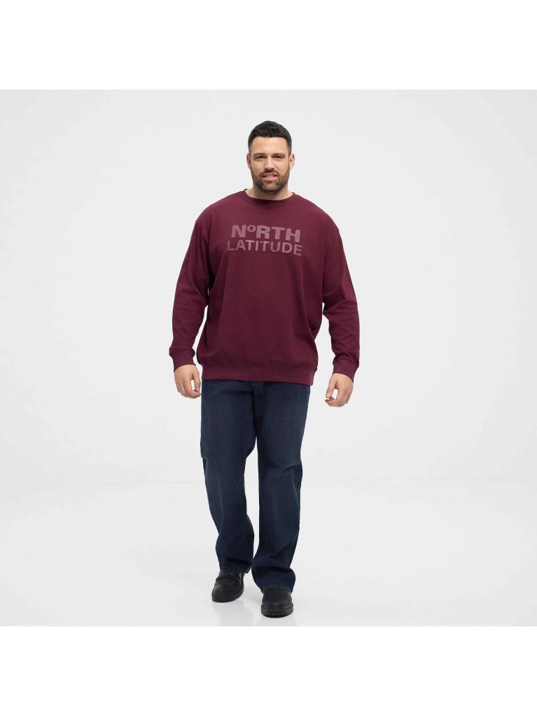 Μπλούζα Φούτερ με μακριά μανίκια και μεγάλο τύπωμα logo μπροστά, North Latitude