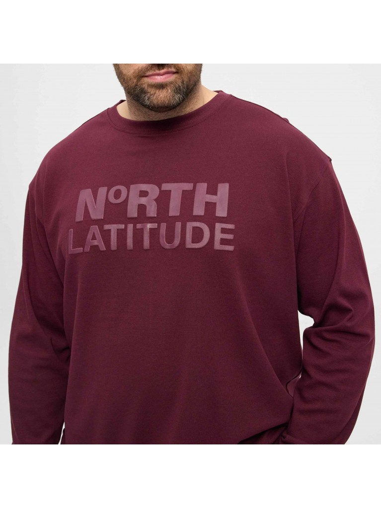 Μπλούζα Φούτερ με μακριά μανίκια και μεγάλο τύπωμα logo μπροστά, North Latitude