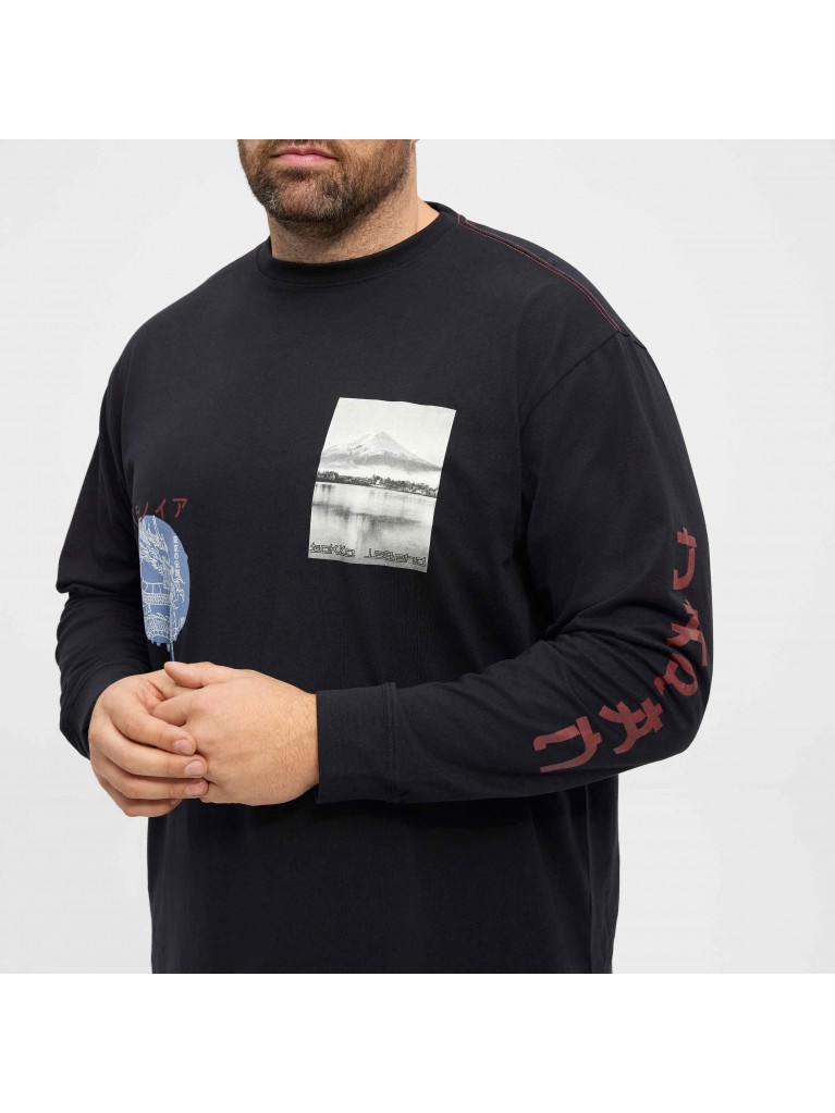 Μπλούζα με μακριά μανίκια και τύπωμα μπροστά και στο μανίκι, North Latitude Denim