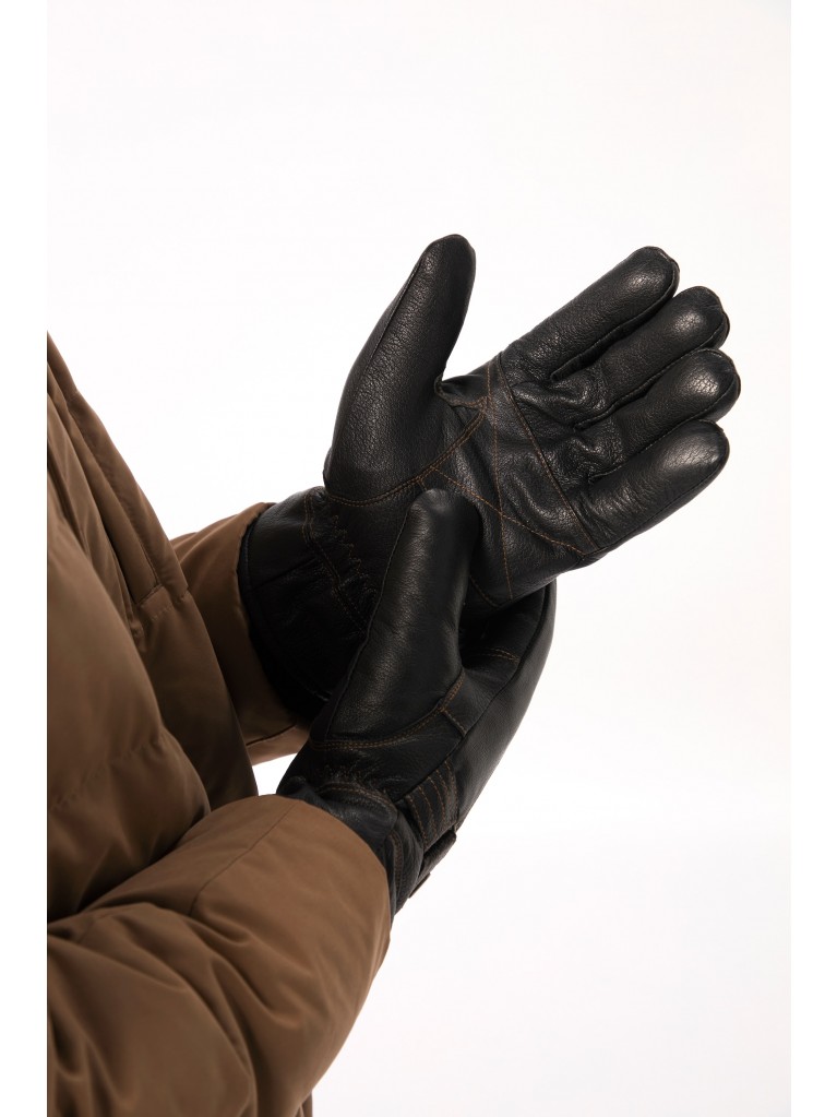 Γάντια δερμάτινα με ζεστή φόδρα 