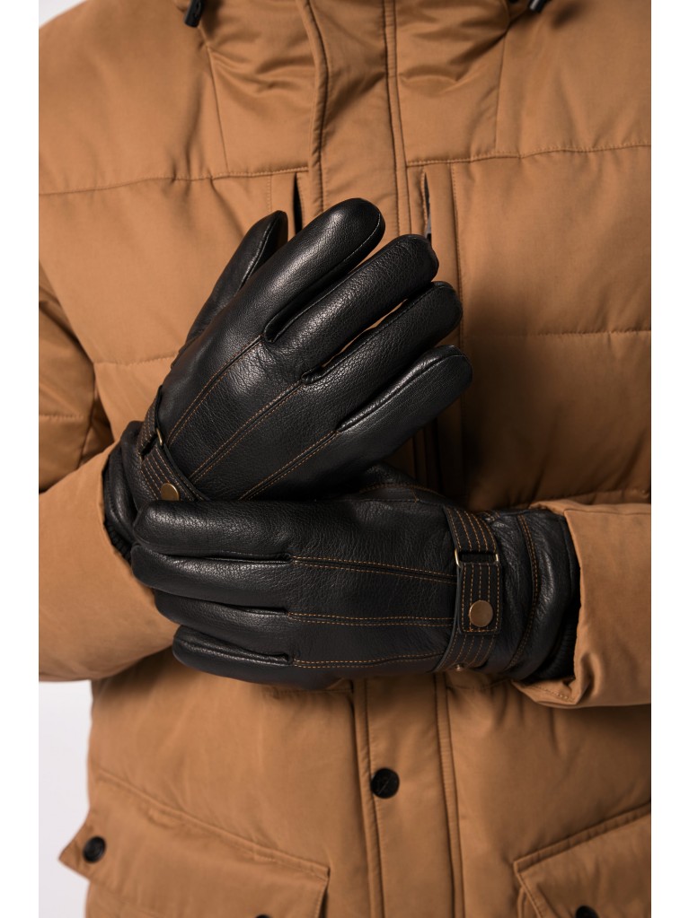 Γάντια δερμάτινα με ζεστή φόδρα 