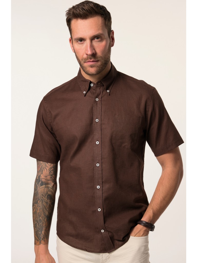 Πουκάμισο λινό με κοντά μανίκια, JP1880