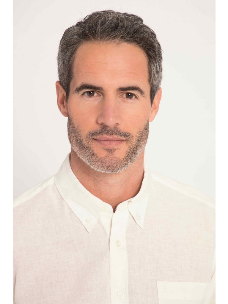 Πουκάμισο λινό με κοντά μανίκια, JP1880