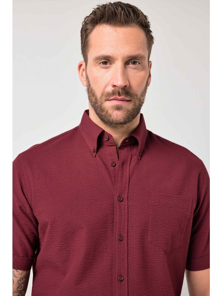 Πουκάμισο seersucker με κοντά μανίκια, JP1880