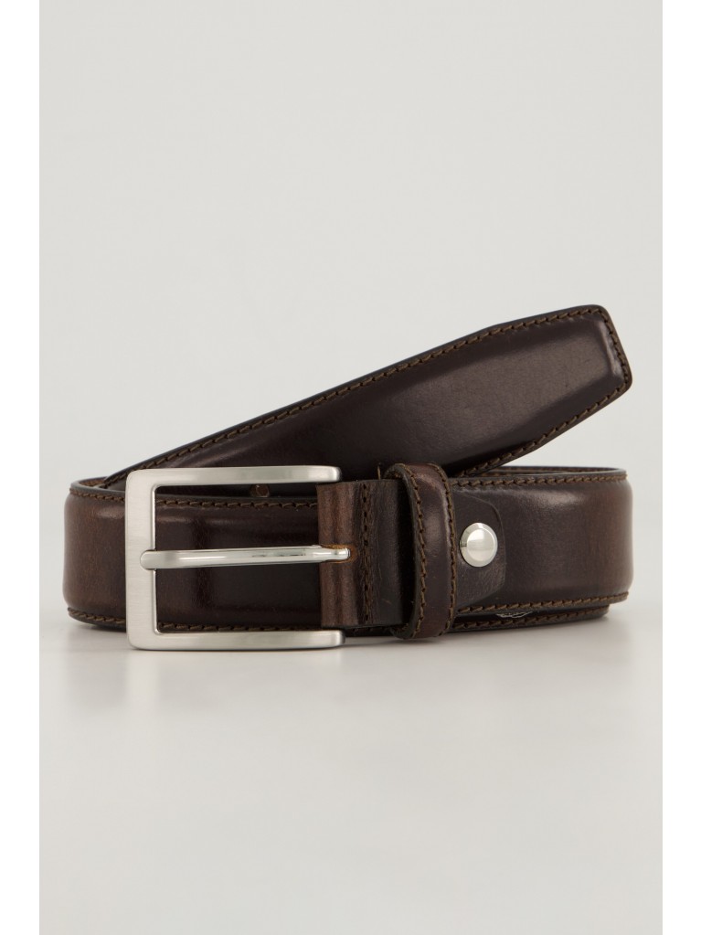 Ζώνη από γνήσιο δέρμα με μεταλλική αγκράφα