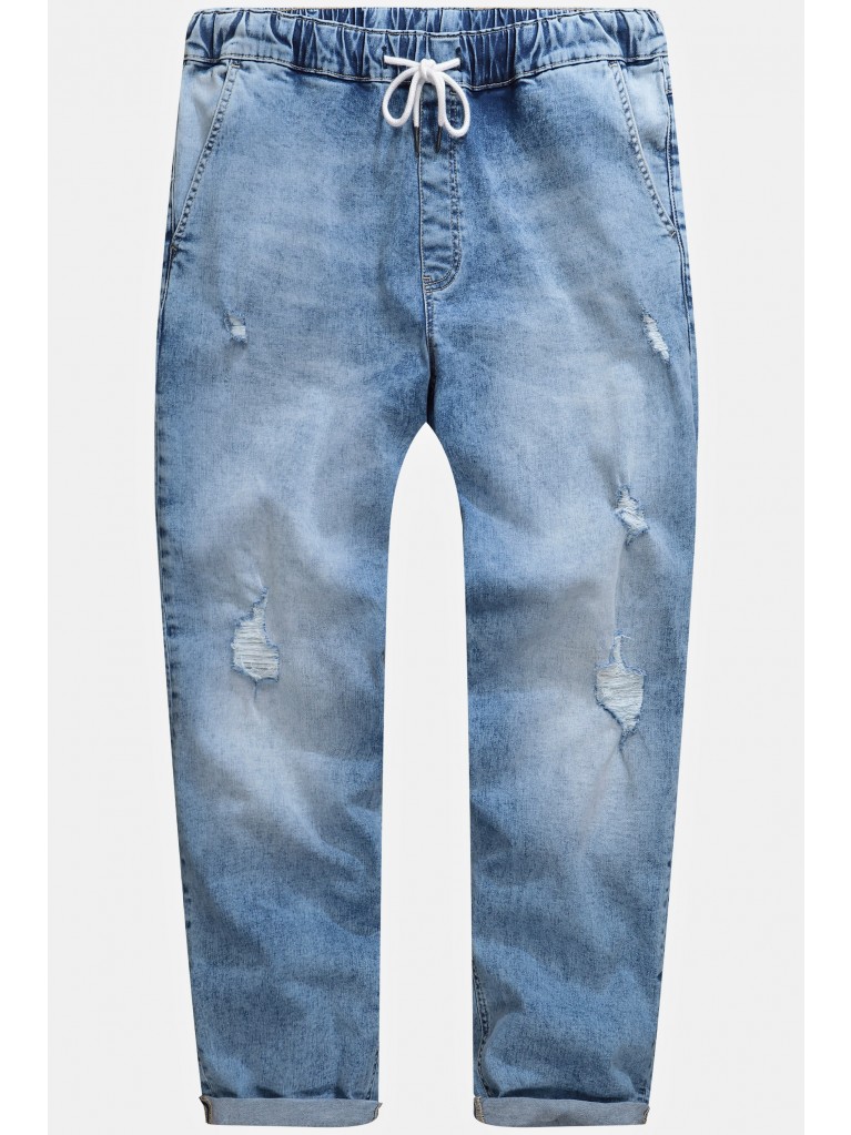 Παντελόνι τζιν destroyed look με λάστιχο στην μέση