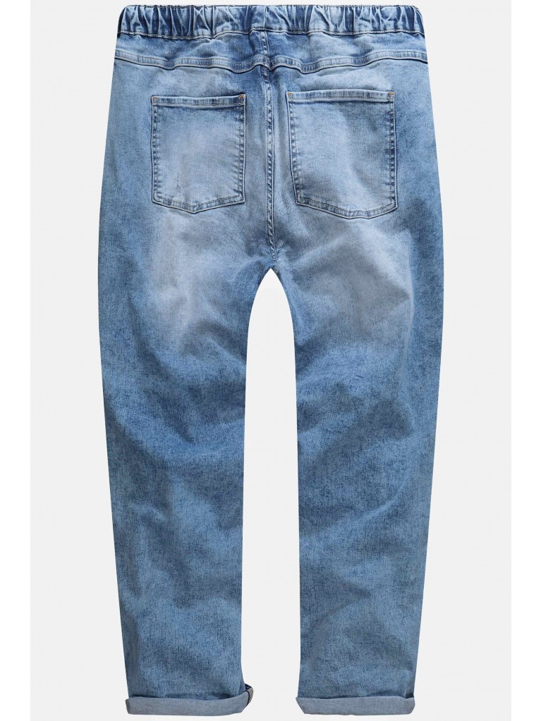 Παντελόνι τζιν destroyed look με λάστιχο στην μέση