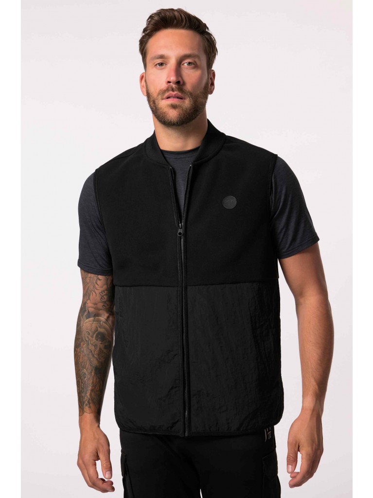 Γιλέκο με συνδυασμό υφασμάτων και κολλεγιακό γιακά, JP1880