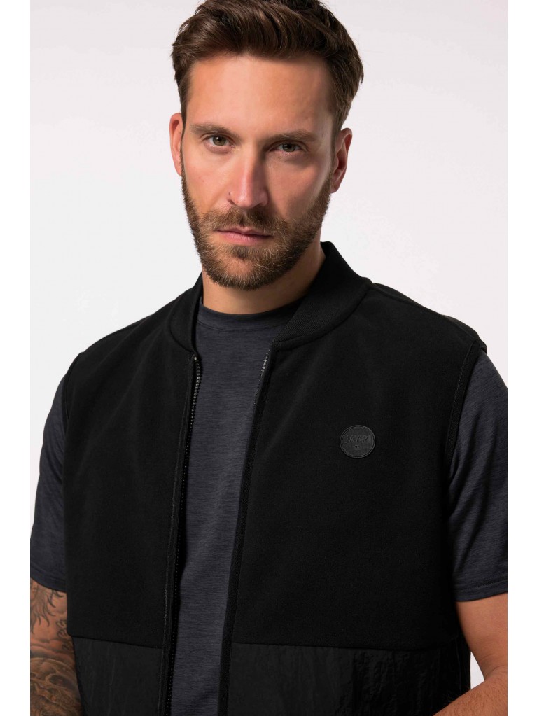 Γιλέκο με συνδυασμό υφασμάτων και κολλεγιακό γιακά, JP1880