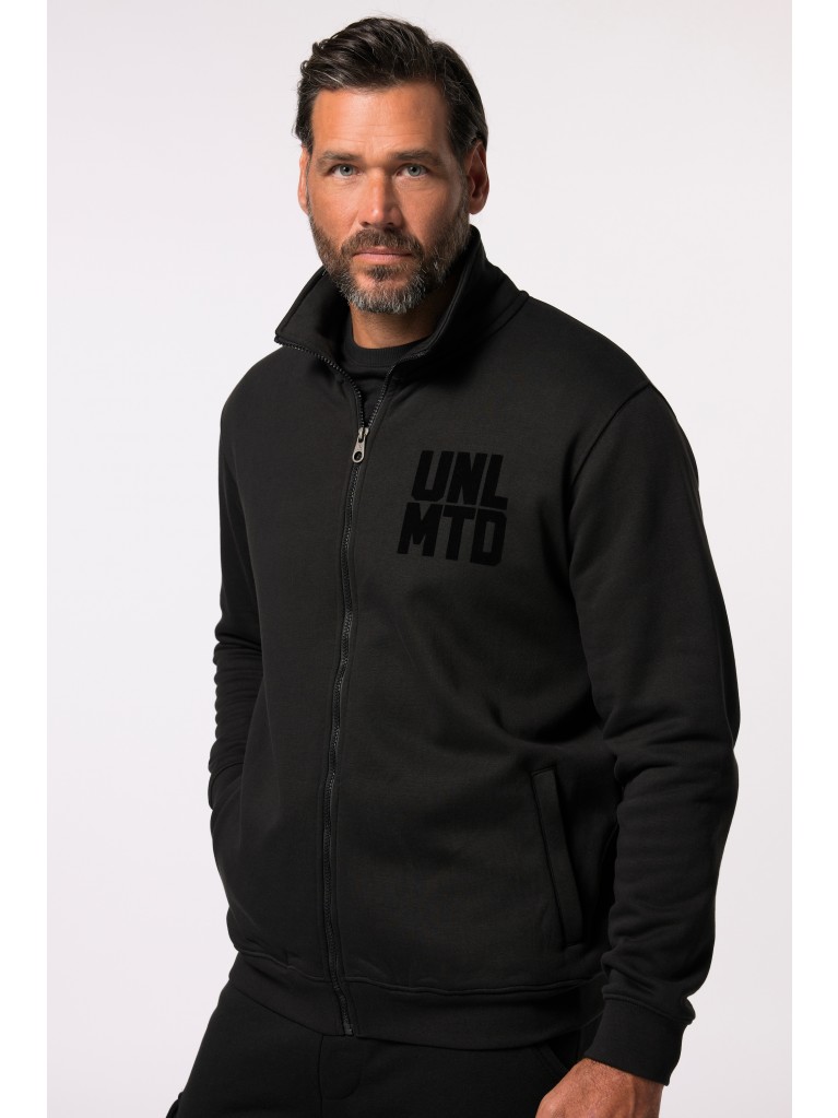 Ζακέτα, με στάμπα στο στήθος και μακριά μανίκια