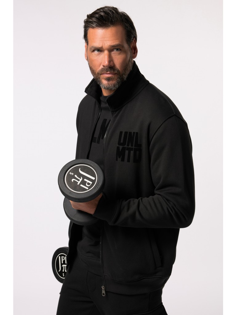 Ζακέτα, με στάμπα στο στήθος και μακριά μανίκια