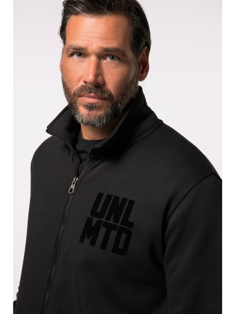 Ζακέτα, με στάμπα στο στήθος και μακριά μανίκια