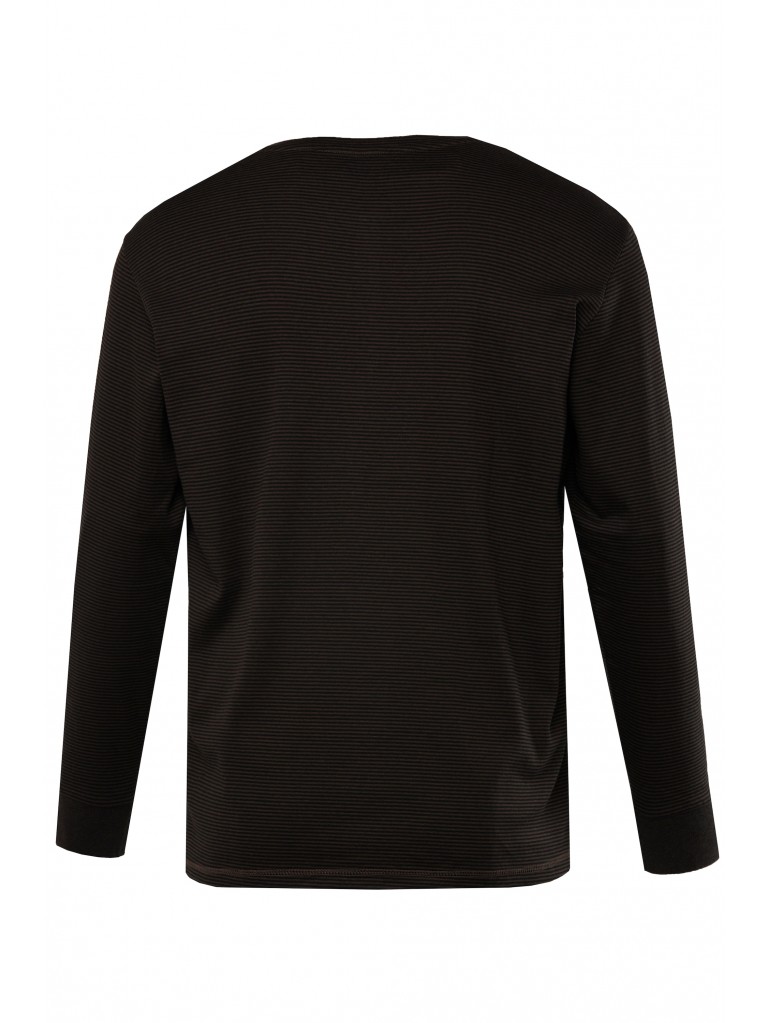 T-shirt Ριγέ με μακριά μανίκια και 4 κουμπιά, από μαλακό ζέρσεϊ, JP1880