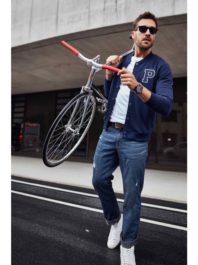 Ζακέτα Φούτερ Κολεγίου με κέντημα στο στήθος, JP1880