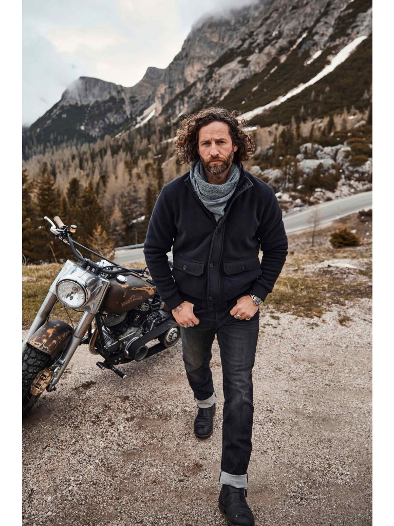 Ζακέτα Fleece με όρθιο γιακά και διπλές τσέπες, JP1880