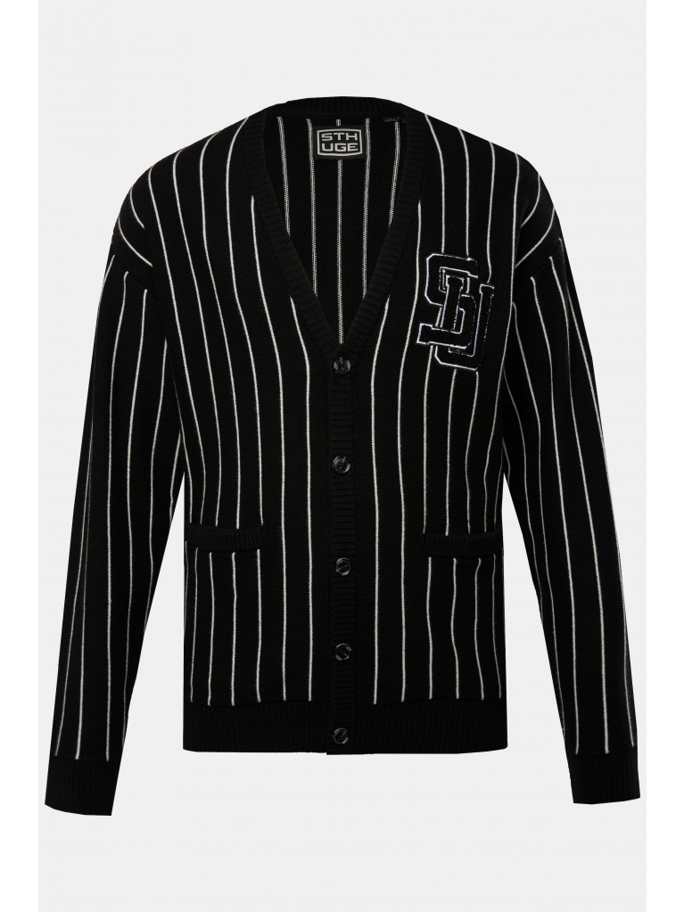 Ζακέτα ριγέ με λαιμόκοψη V