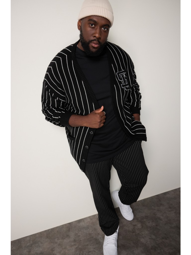 Ζακέτα ριγέ με λαιμόκοψη V