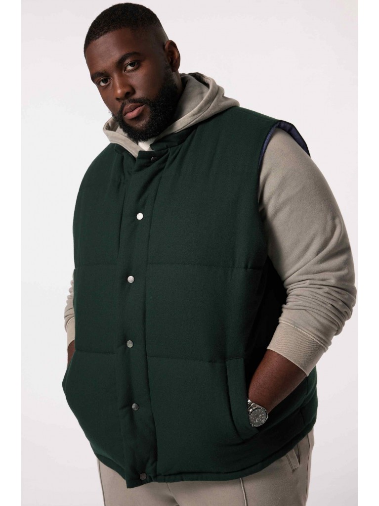 Γιλέκο υφασμάτινο με ζεστή επένδυση και όρθιο γιακά, JP1880