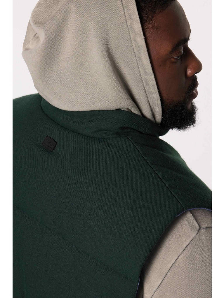 Γιλέκο υφασμάτινο με ζεστή επένδυση και όρθιο γιακά, JP1880