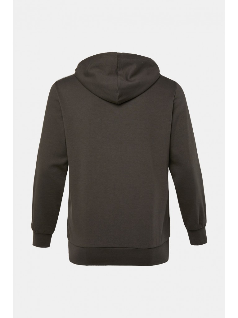 Ζακέτα με κουκούλα και ρίγες στα μανίκια