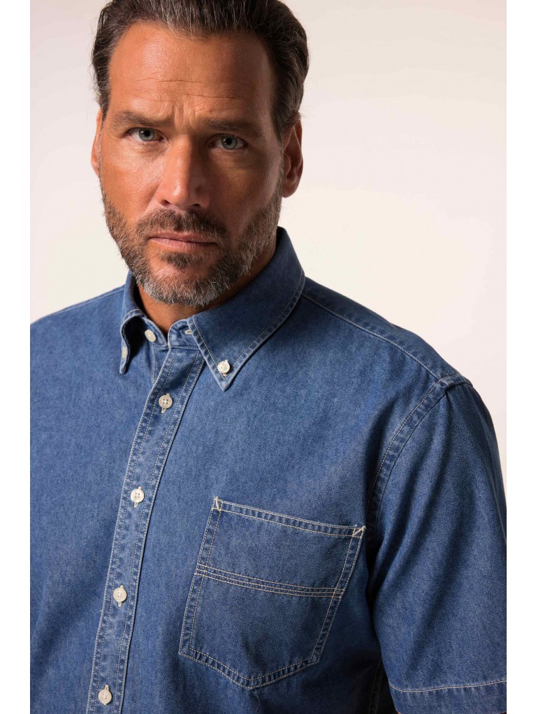 Πουκάμισο τζιν, modern fit, με τσέπη, JP 1880