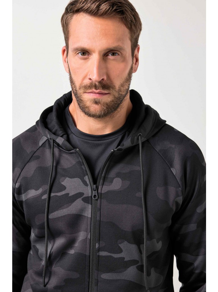 Ζακέτα με camouflage print και κουκούλα, JAY-PI