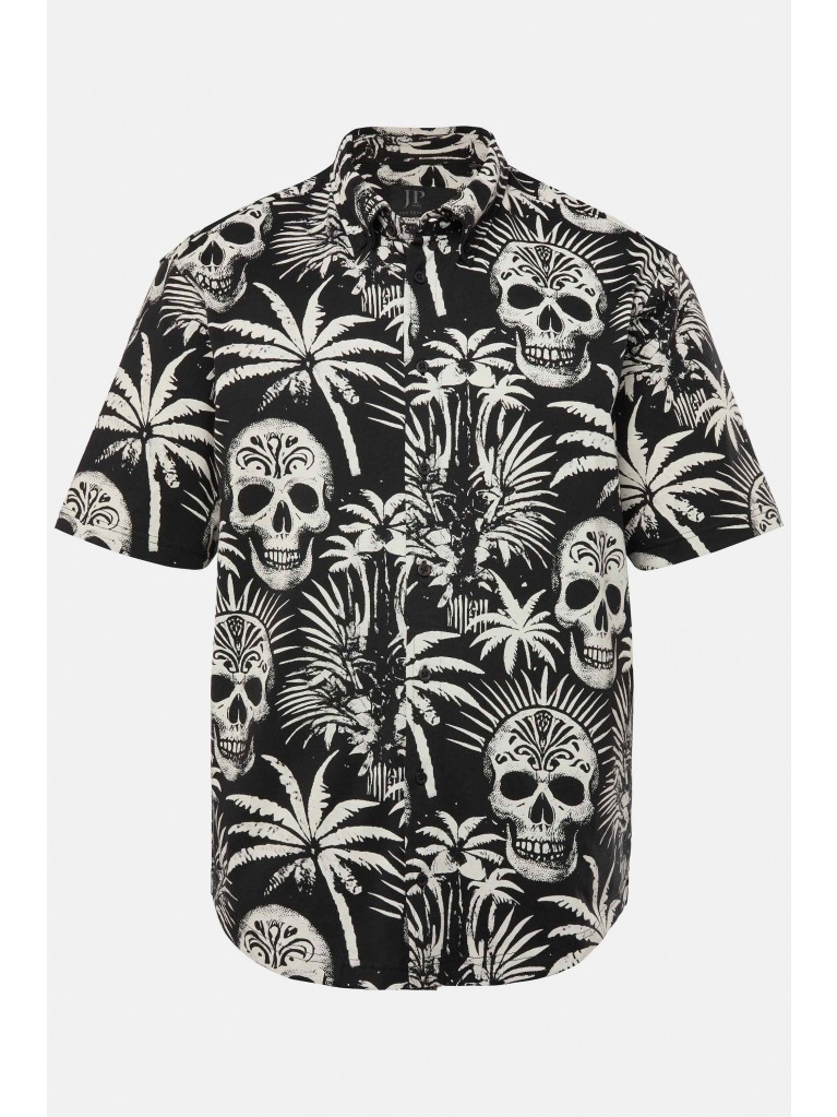 Πουκάμισο με μοτίβο skull και κοντά μανίκια, JP1880