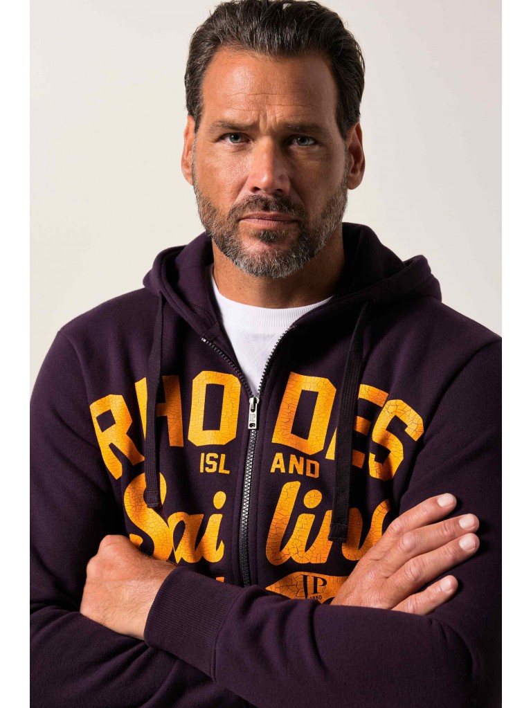 Ζακέτα με τύπωμα RHODES Sailing και τσέπες, JP1880