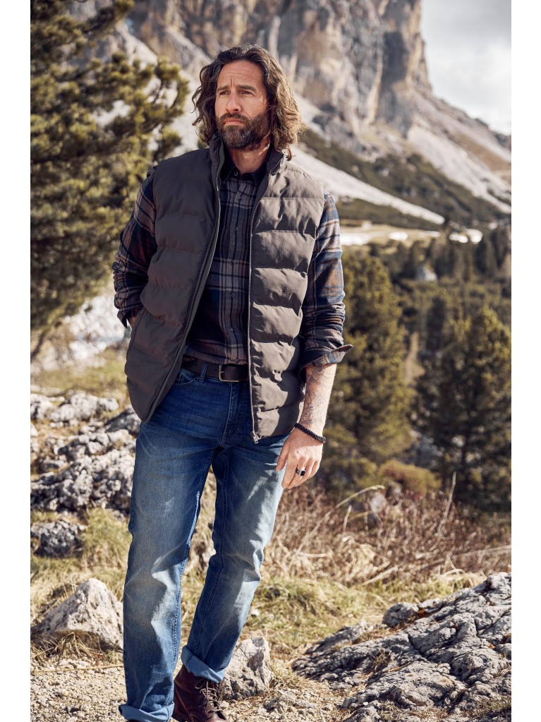 Γιλέκο καπιτονέ με γιακά και τσέπες με φερμουάρ, JP1880