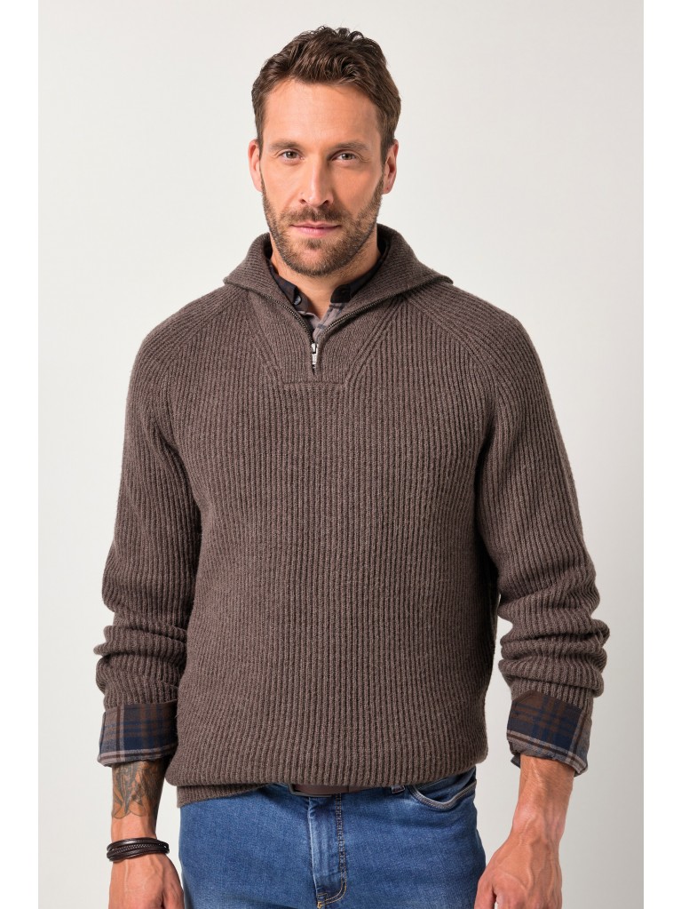 Πουλόβερ με όρθιο γιακά και φερμουάρ, JP1880