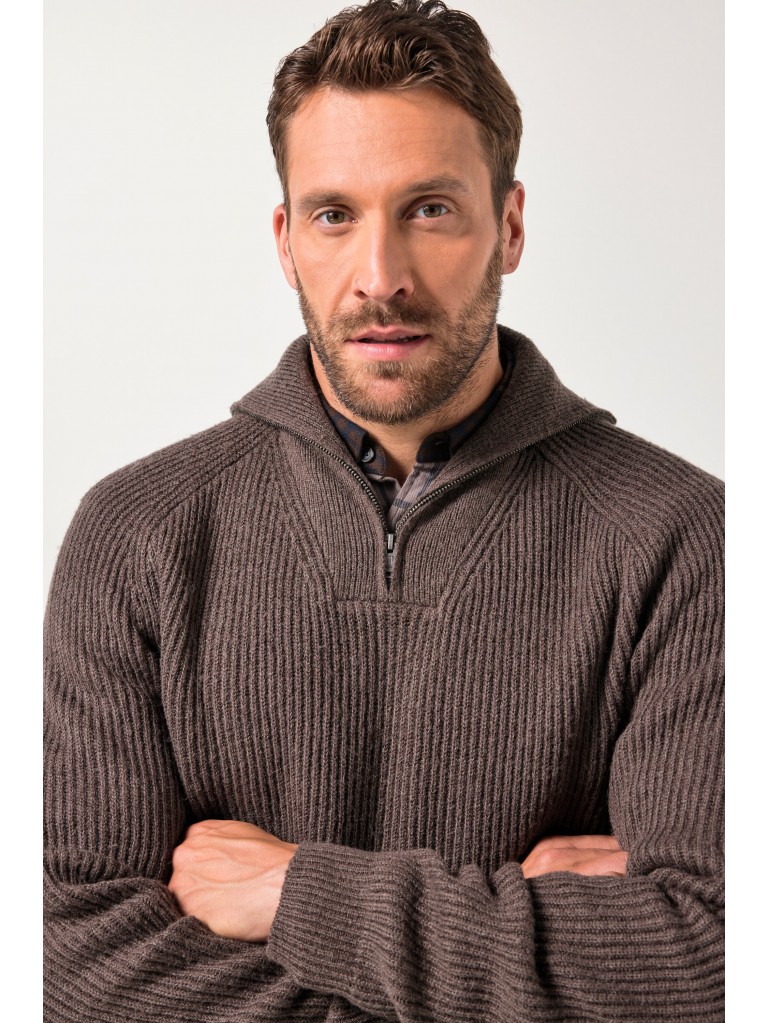 Πουλόβερ με όρθιο γιακά και φερμουάρ, JP1880