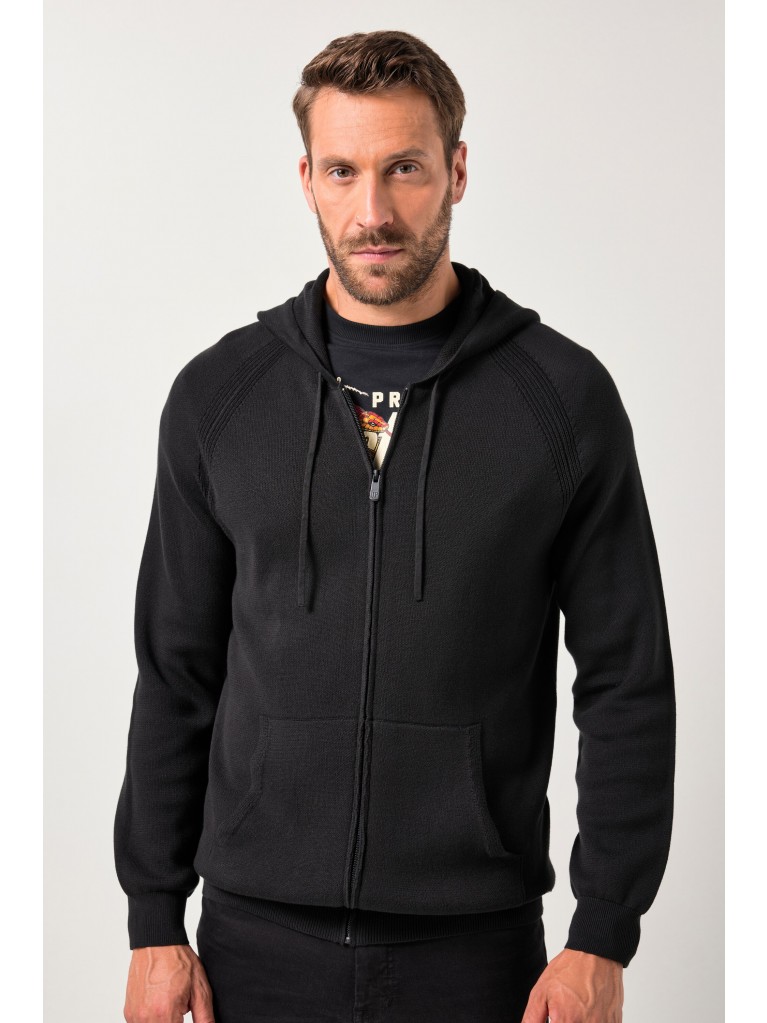 Ζακέτα με κουκούλα και φερμουάρ, JP1880