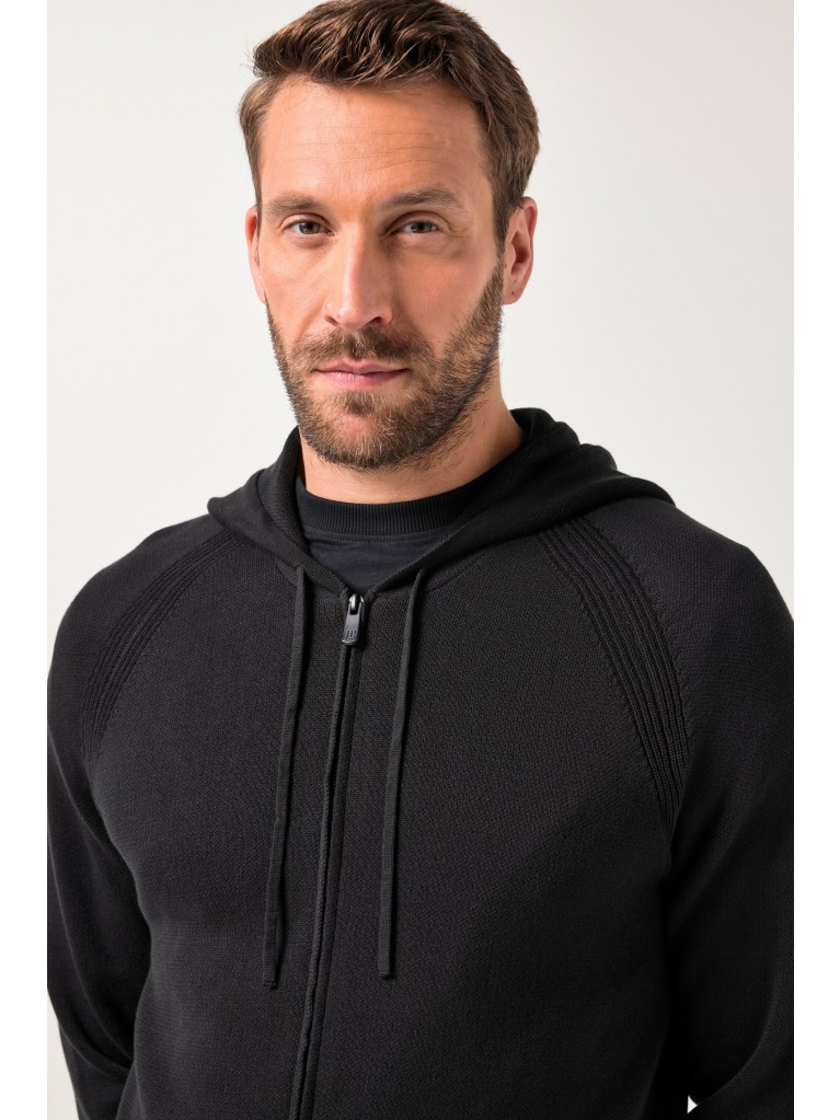 Ζακέτα με κουκούλα και φερμουάρ, JP1880