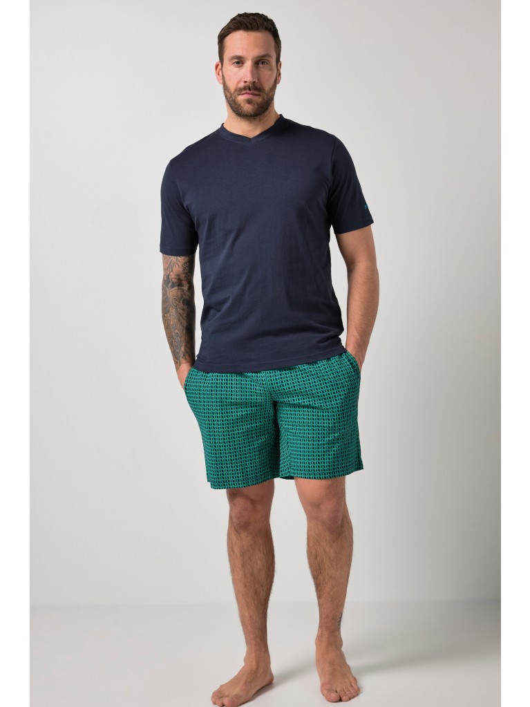 Πυτζάμες σετ με λαιμόκοψη V και πλαϊνές τσέπες, JP1880