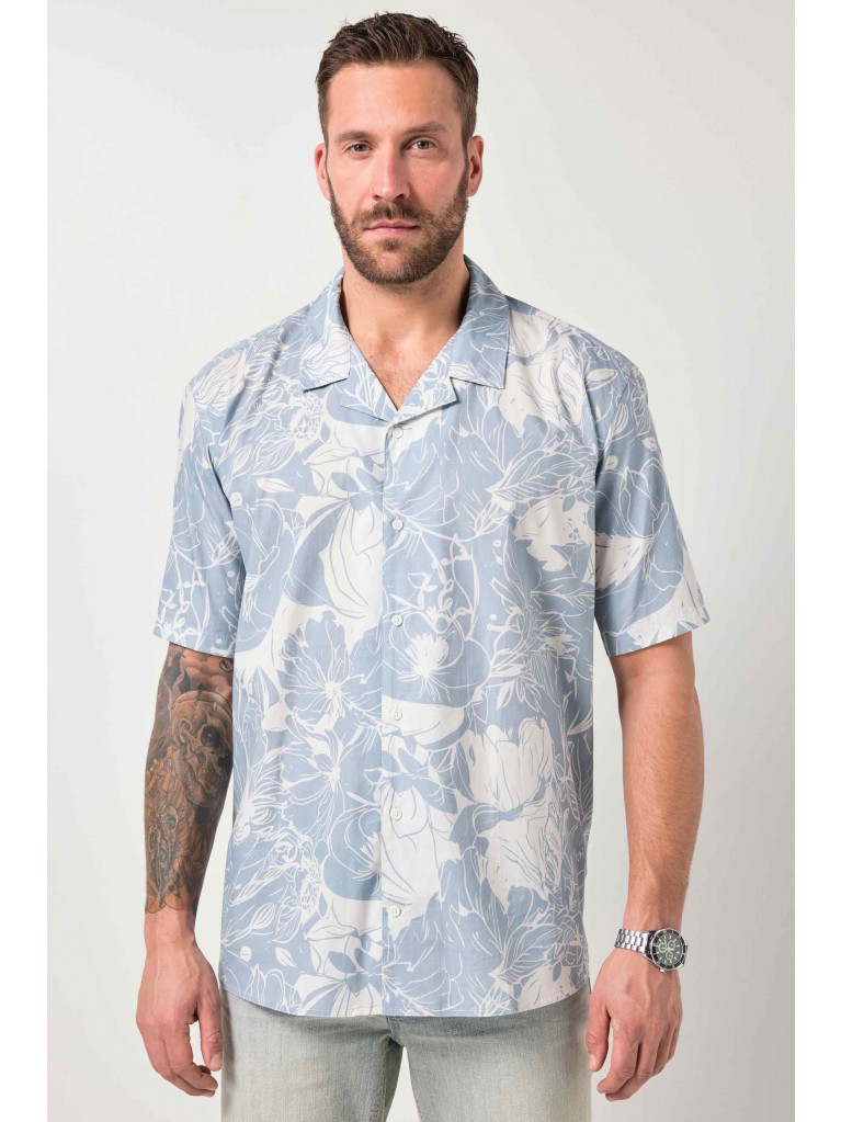 Πουκάμισο σε boxy fit, κοντομάνικο, φλοράλ, JP1880