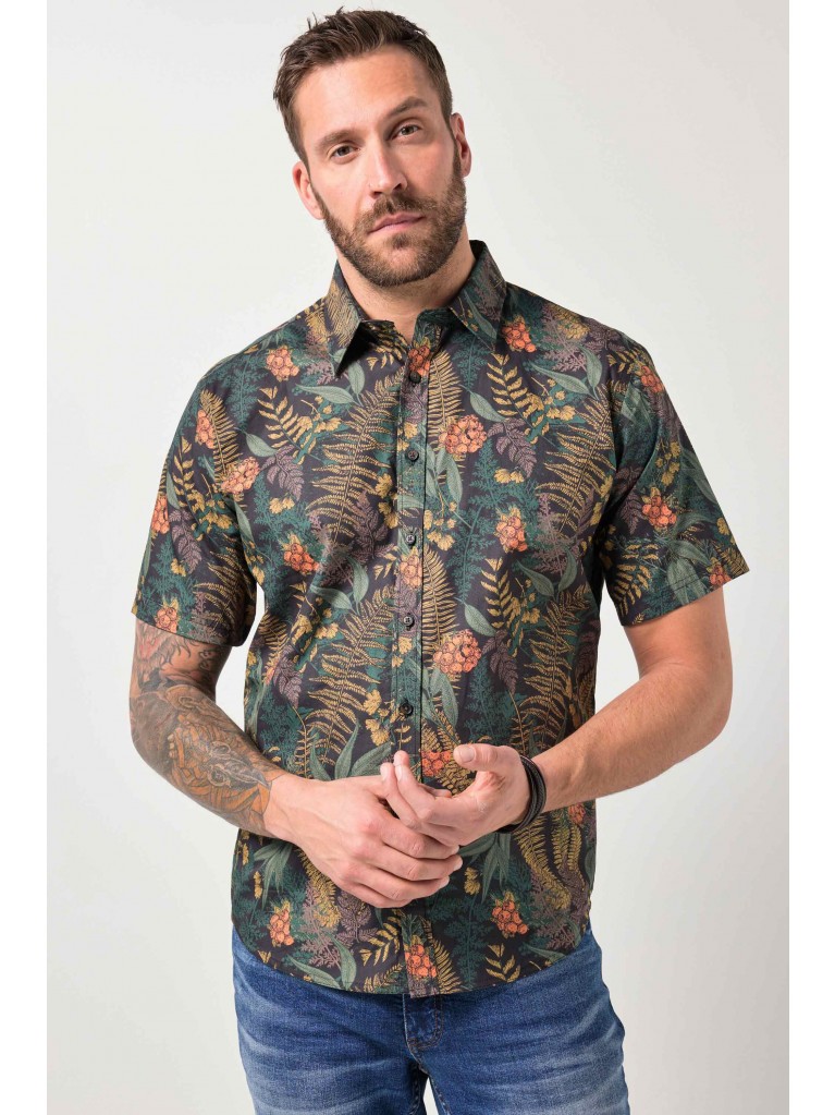 Πουκάμισο με πολύχρωμο φλοράλ μοτίβο και γιακά Kent, JP1880