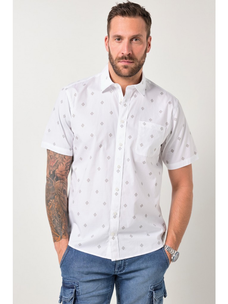 Πουκάμισο κοντομάνικο με γιακά Kent και minimal print, JP1880