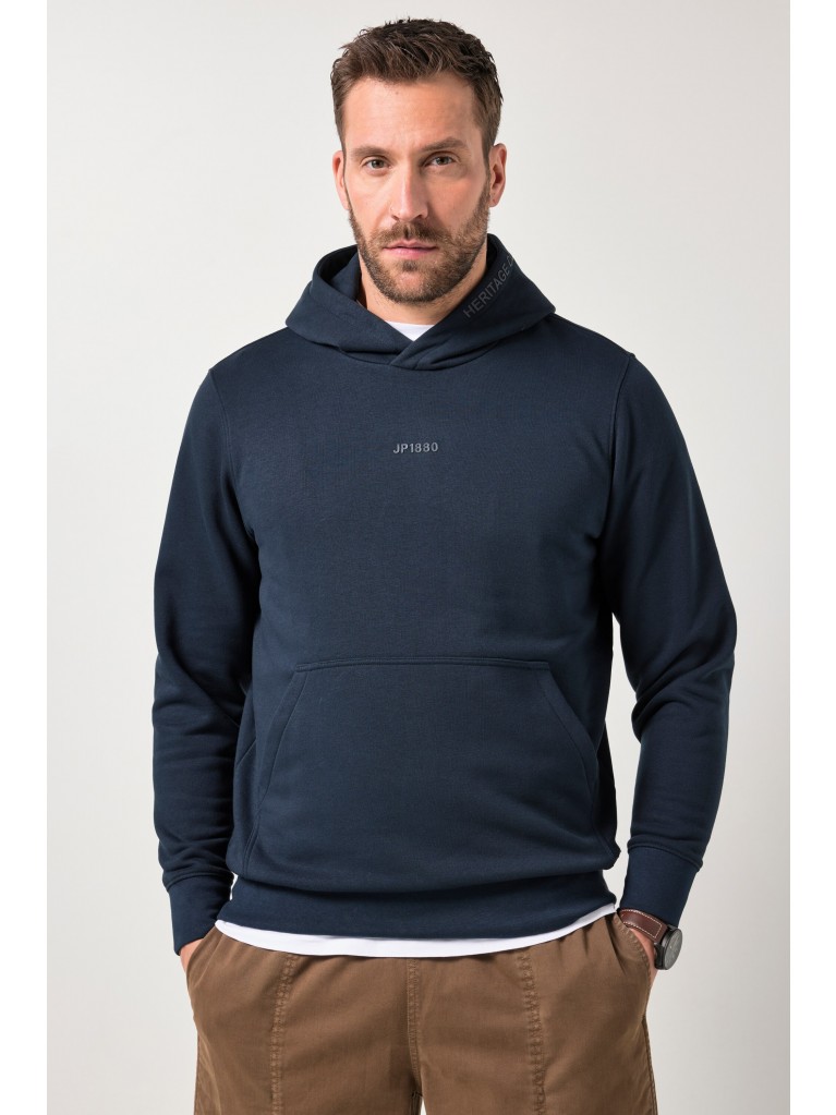 Μπλούζα φούτερ με τύπωμα στο στήθος και την κουκούλα, JP1880