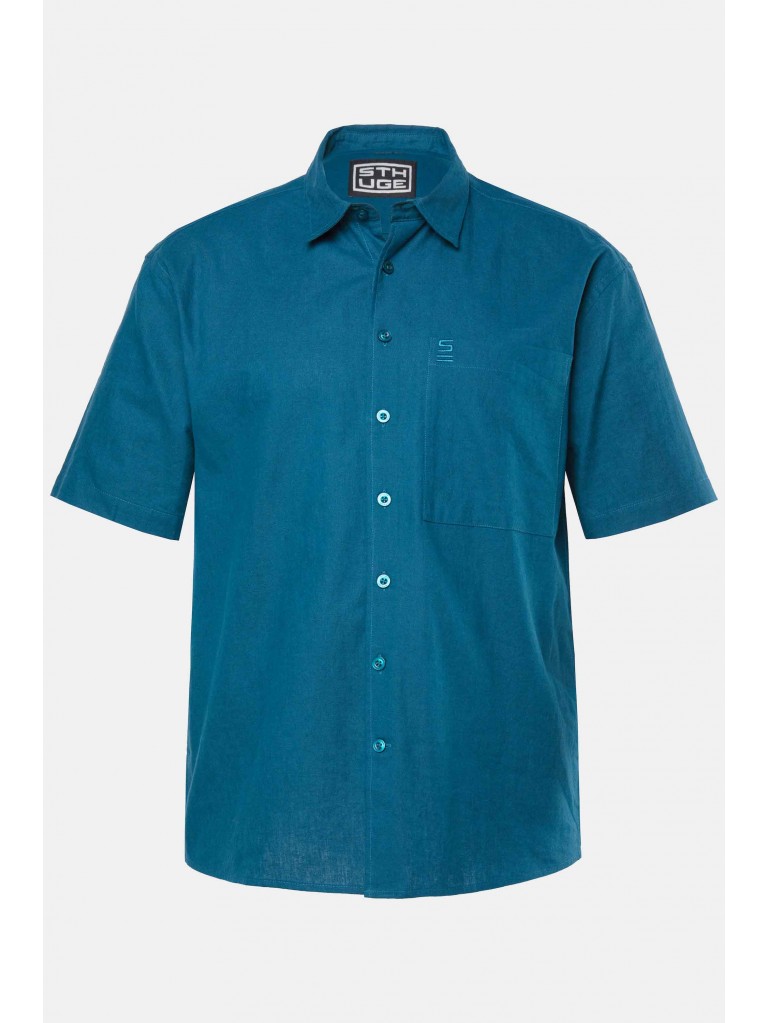 Πουκάμισο λινό με διακριτικό κέντημα, STHUGE