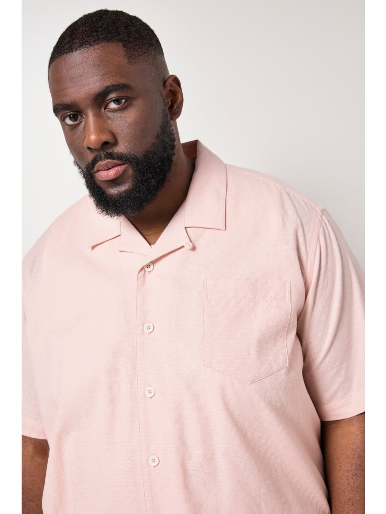 Πουκάμισο κοντομάνικο με ανάγλυφη υφή, STHUGE