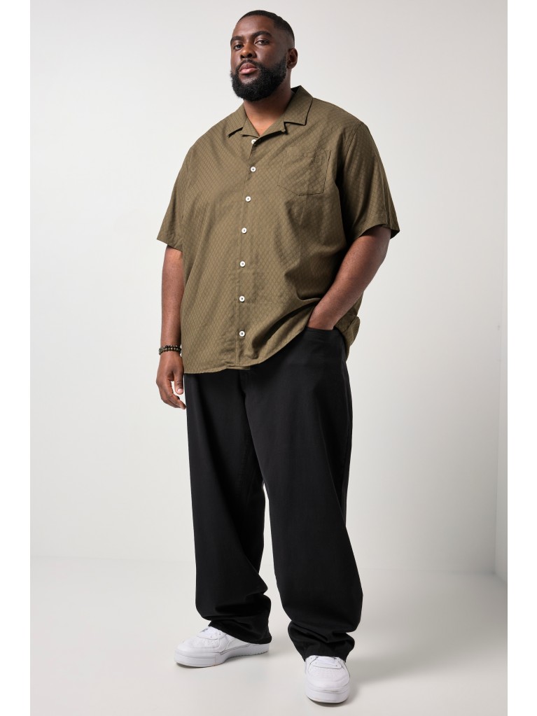 Πουκάμισο κοντομάνικο με ανάγλυφη υφή, STHUGE