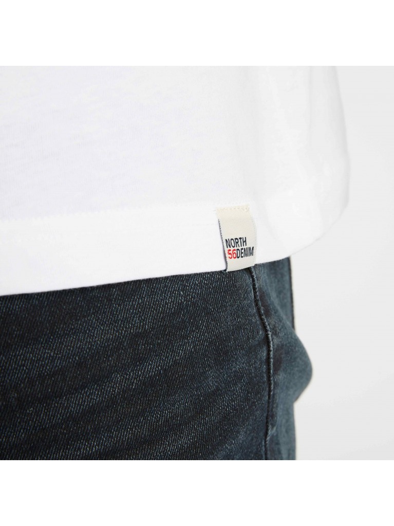 T-shirt μονόχρωμο με κέντημα στο μανίκι, North 56°4