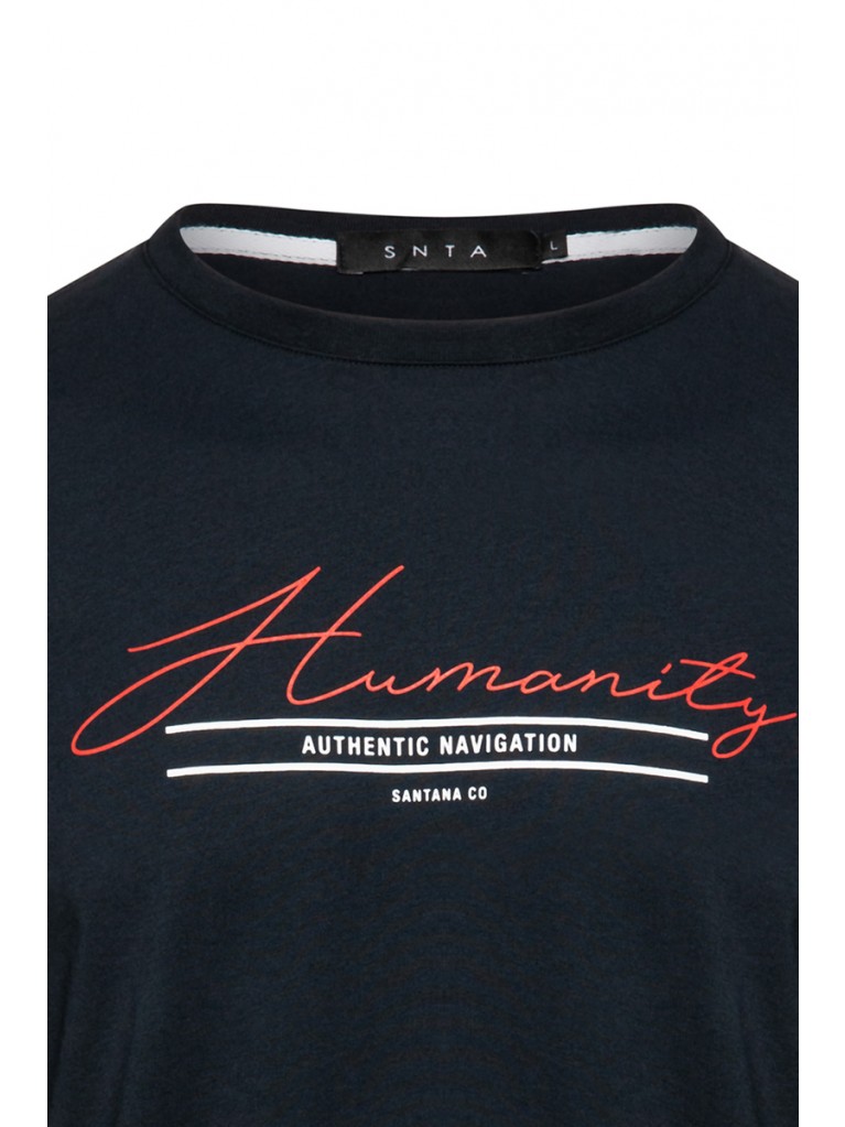 Μπλούζα BIGMAN με Μακρύ Μανίκι&Τύπωμα HUMANITY