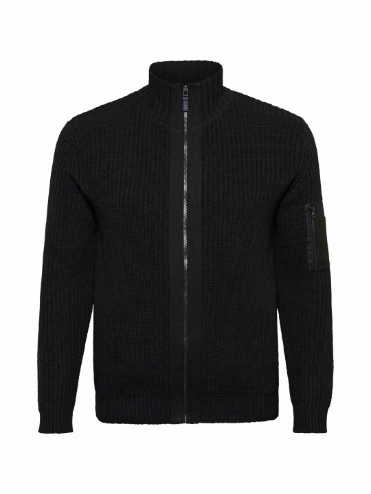 Ζακέτα πλεκτή με φερμουάρ, North 56Denim.