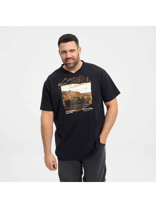 T-Shirt με μεγάλο Vintage τύπωμα μπροστά, North Latitude