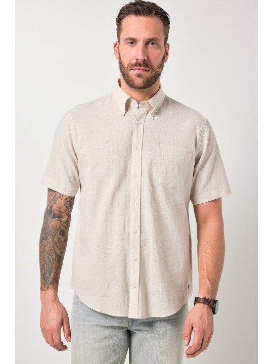 Πουκάμισο λινό με κοντά μανίκια, JP1880