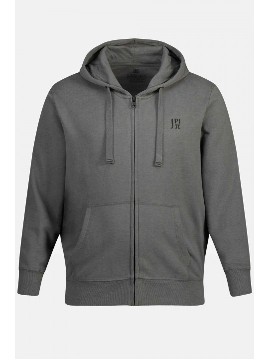 Ζακέτα φούτερ με κουκούλα και μικρό τύπωμα στο στήθος, JP1880