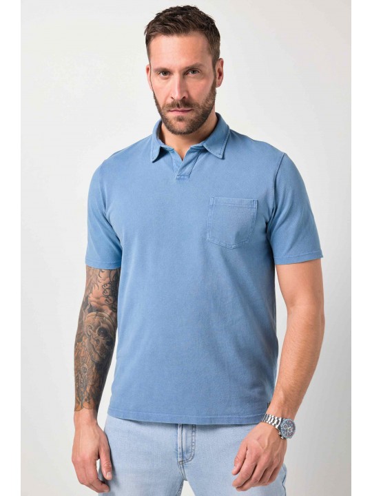 Μπλούζα πόλο κοντομάνικη σε denim look, JP1880