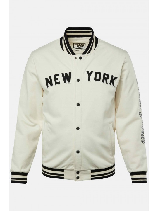 Ζακέτα Φούτερ Κολεγίου με κέντημα NEW YORK μπροστά και τύπωμα στο μανίκι, JP1880