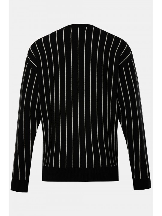 Ζακέτα ριγέ με λαιμόκοψη V